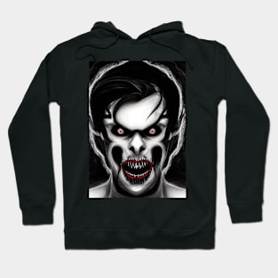 EVIL AND CREEPY RED EYED SPOOKY HALLOWEEN VAMPIRE Hoodie